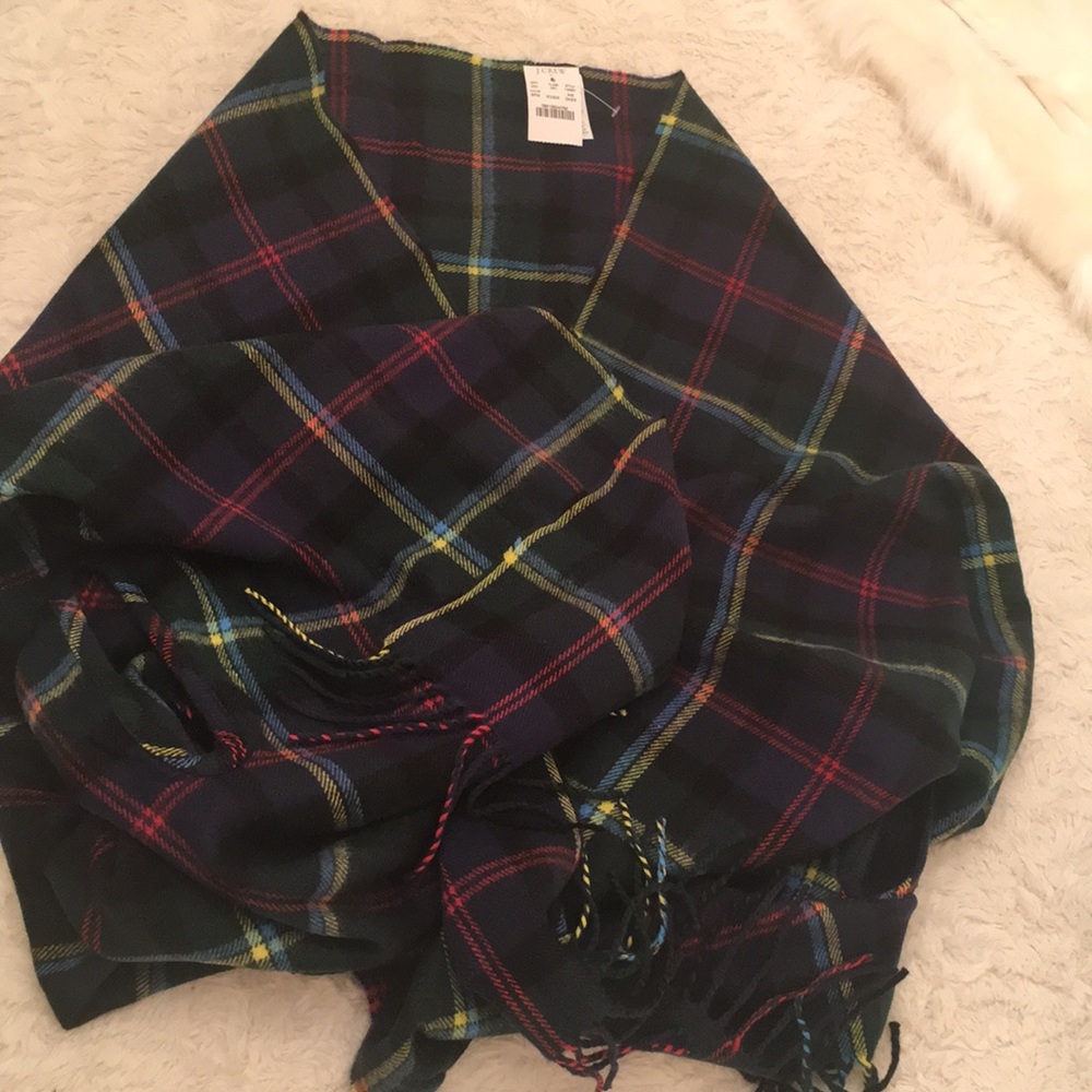 J crew plaid wrap!